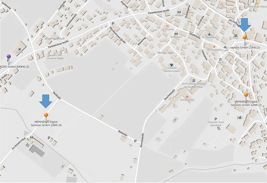 EGO Ohlstadt - Ladestationen Anfahrtsplan